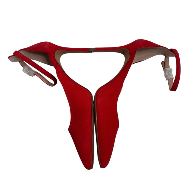 BANANA Size 9 Red Ankle Strap Suede NWT SHOE