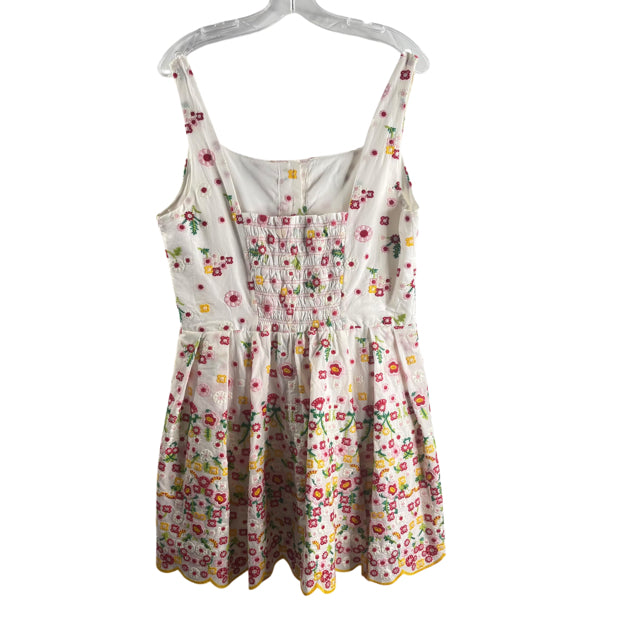 CARTOLINA Size MEDIUM White/Multi Embroidered Sleeveless Cotton DRESS