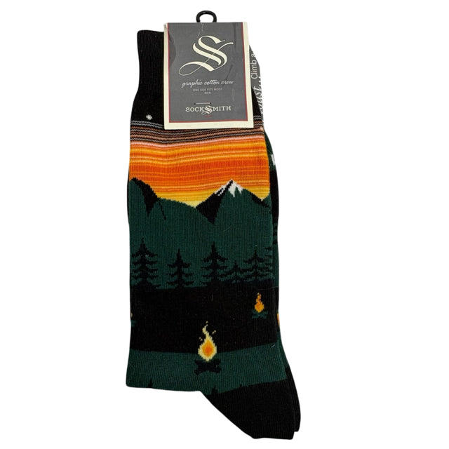 SOCK SMITH Size One Size Black/Multi Mid Calf NWT SOCKS