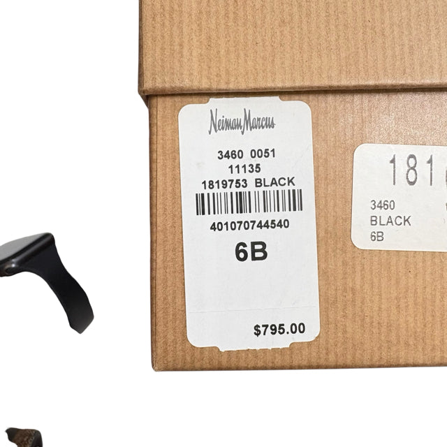 CHRISTIAN LOUBOUTIN Size 35 1/2 Black Sling Patent Leather BOX SHOE