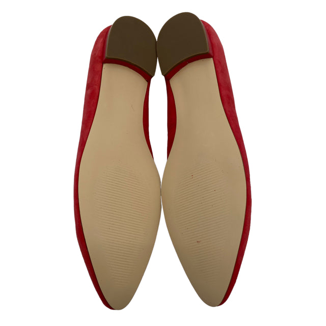TALBOTS Size 7 1/2 Red Flats Suede NWOT SHOE