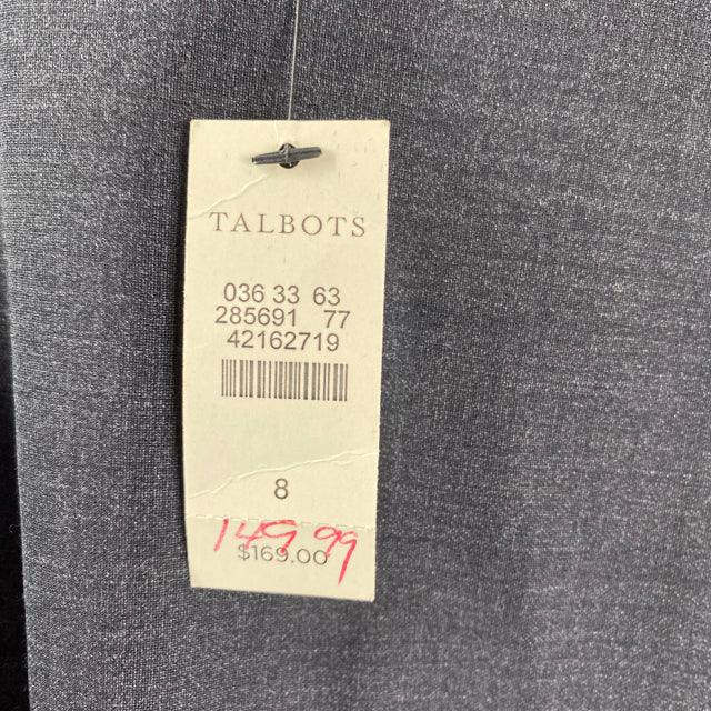 TALBOTS Size 8 Charcoal Sleeveless Wool Blend NWT DRESS