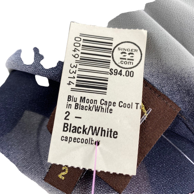 BLU MOON Size MED Gray/Black Stripe Bat Wing NWT BLOUSE