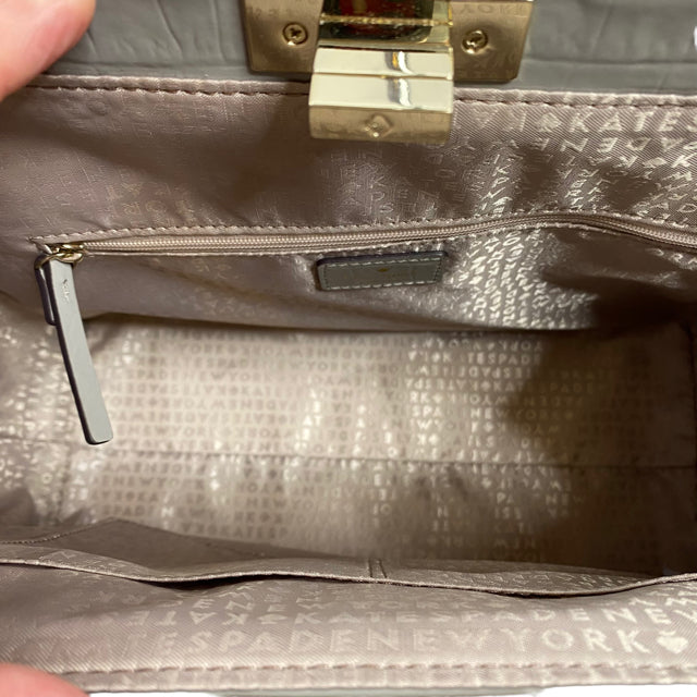 KATE SPADE Silver Patent Leather XL NWOT PURSE