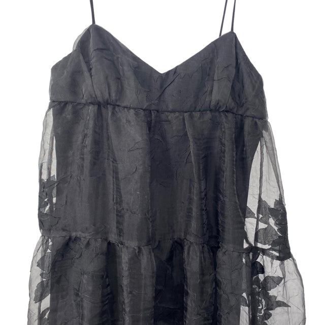 FREE PEOPLE Size 4 Black Strappy Sheer NWT DRESS