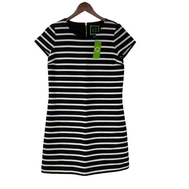 C WONDER Size XX-SMALL Black/White Stripe Short Sleeve NEW! DRESS