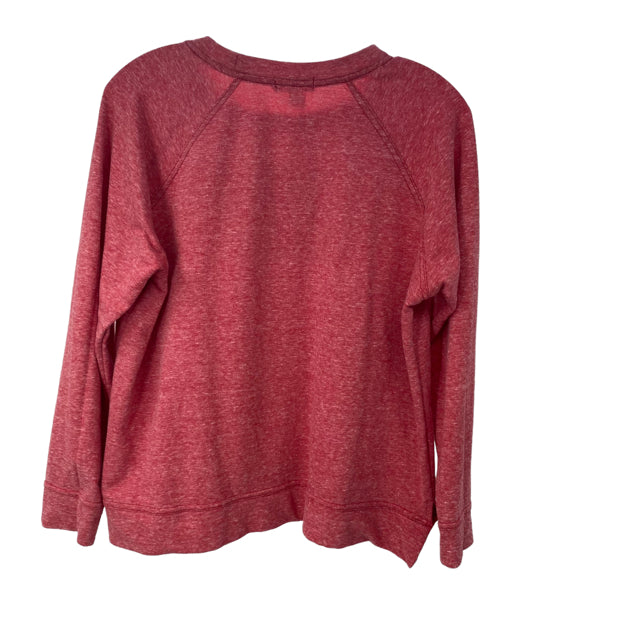 STYLE & CO Size LARGE Red Long Sleeve Polyester Blend TOP