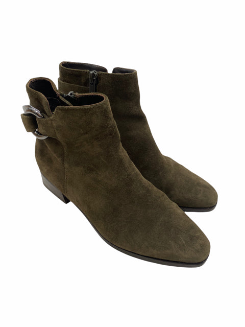 AQUATALIA Size 6 Olive Ankle Suede BOOT