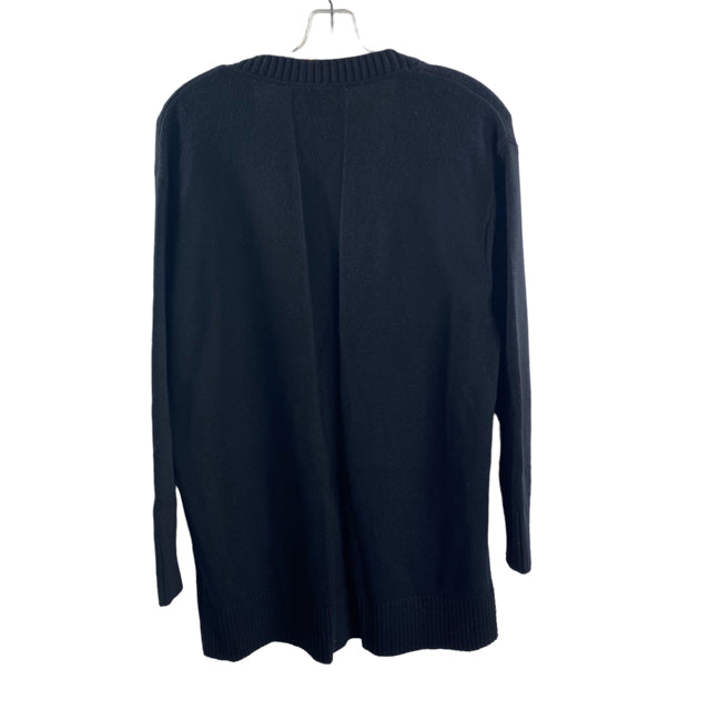 CLUB MONACO Size MEDIUM Black Long Sleeve Cardigan Wool Blend SWEATER