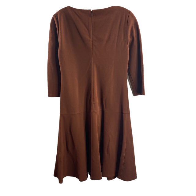 LAFAYETTE 148 Size 36 Terra Cotta 3/4 Sleeve Viscose Blend NWT DRESS