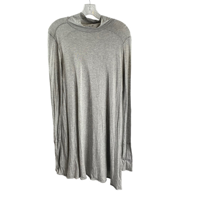 FREE PEOPLE Size SMALL Light Gray Long Sleeve Cotton/Modal DRESS