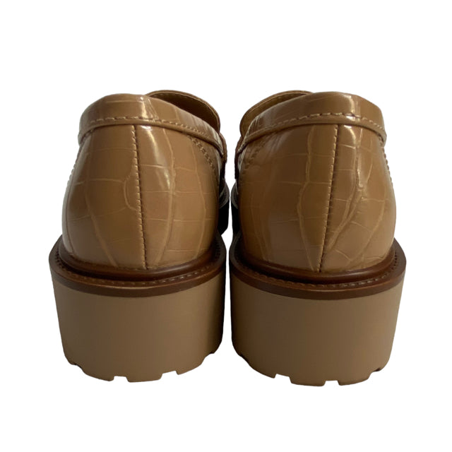 ABOUND Size 6 1/2 Beige Platform Loafer Faux Leather SHOE