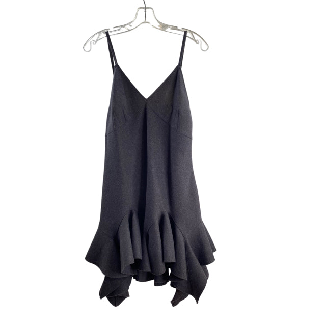 GIVENCHY Size SMALL Dark Gray Strappy Wool DRESS