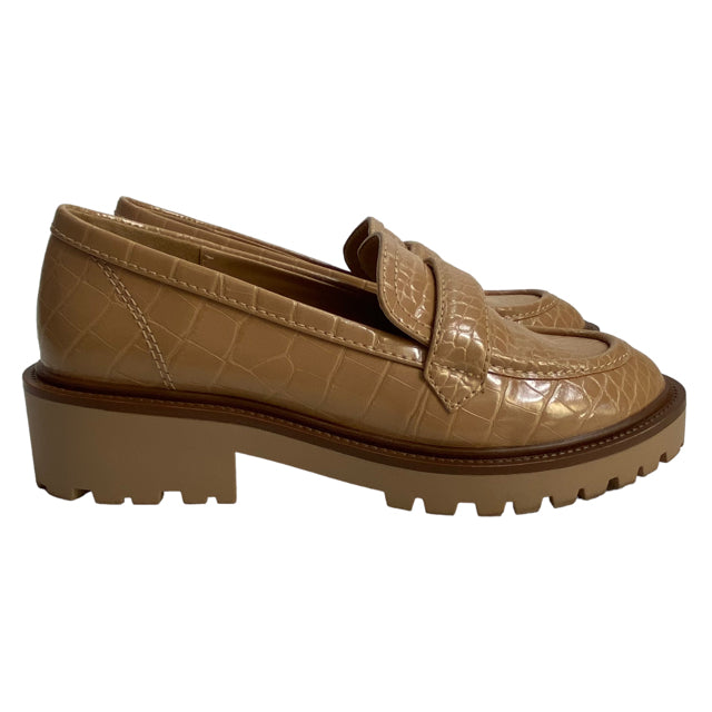 ABOUND Size 6 1/2 Beige Platform Loafer Faux Leather SHOE