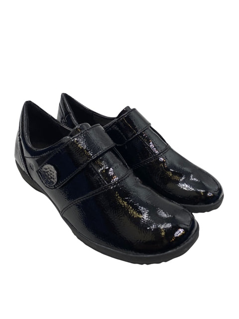 JOSEF SEIBEL Size 37 Black Loafer Wet Leather NWOT SHOE
